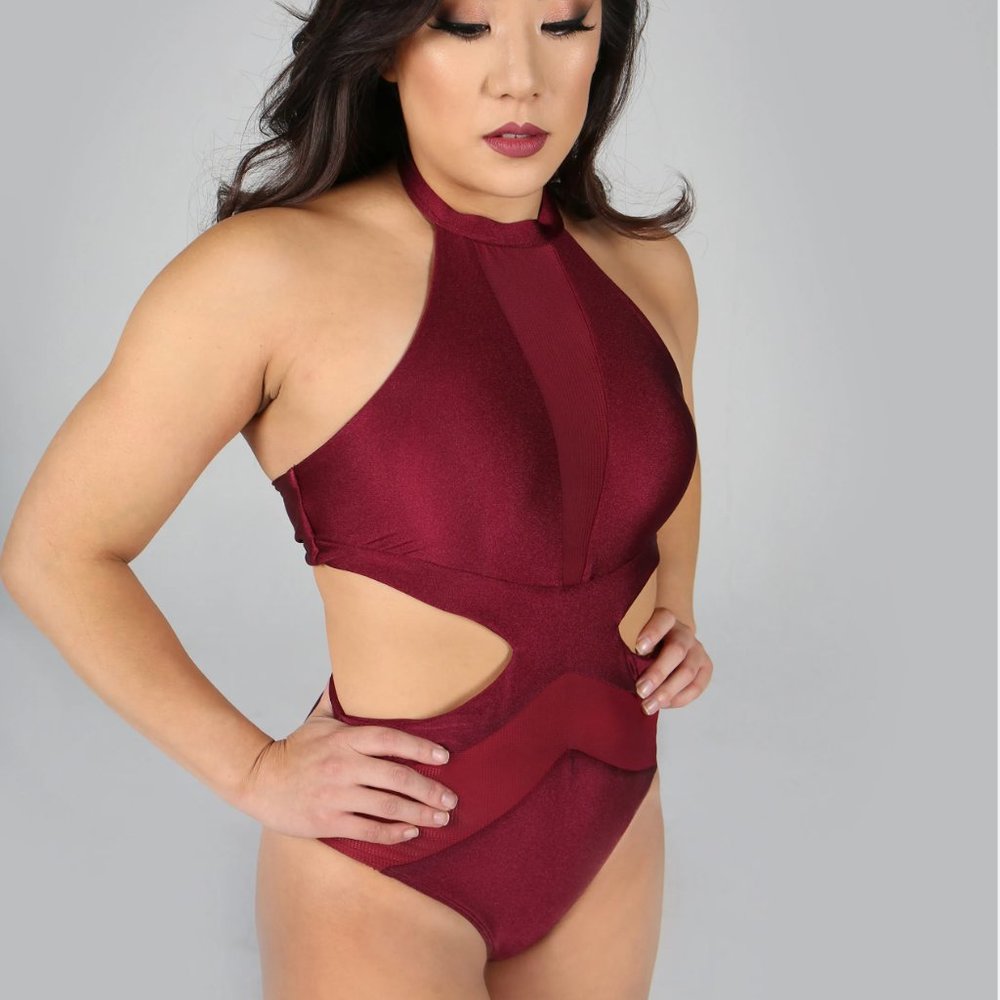 Tatiana Active Alejandro Bodysuit - Burgundy - Size S Small